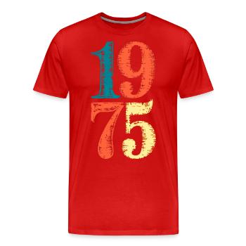 Legend 1975 50th Birthday Gifts for Men Women 50 Y - Men's Premium Organic T-Shirt - red - Front - Damien (186cm)
