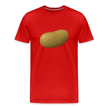 Kartoffel - Männer Premium Bio T-Shirt - Rot - Vorne - Damien (186cm)
