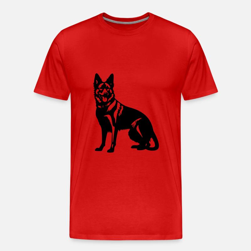 German Shepherd Hund - Männer Premium Bio T-Shirt - Rot