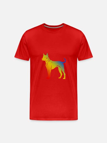 Dogo Argentino Dog - Men's Premium Organic T-Shirt - red