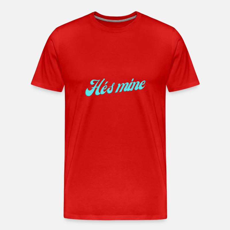 He s mine - Männer Premium Bio T-Shirt - Rot