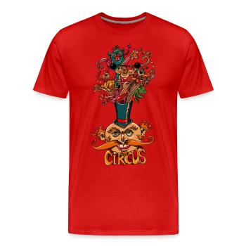 le cirque - T-shirt bio Premium Homme - rouge - Devant - Damien (186cm)
