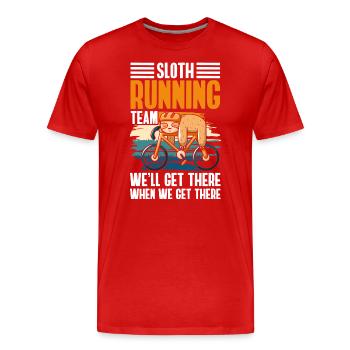 Chillen Abhängen Gemächlich Niedlich - Männer Premium Bio T-Shirt - Rot - Vorne - Damien (186cm)