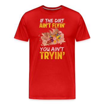 Parc de motocross Bike Adrenalin - T-shirt bio Premium Homme - rouge - Devant - Damien (186cm)