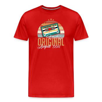Août 1994 Jubilé 1994 Légendes Août - T-shirt bio Premium Homme - rouge - Devant - Damien (186cm)