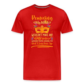 Verkleidung Party Parade Unbekannt - Männer Premium Bio T-Shirt - Rot - Vorne - Damien (186cm)