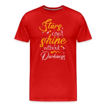 Étoile, Ciel, Espace, Ciel nocturne - T-shirt bio Premium Homme - rouge - Devant - Damien (186cm)