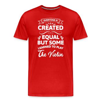 Violin, Instrument, Classical, String Instrument - Men's Premium Organic T-Shirt - red - Front - Damien (186cm)