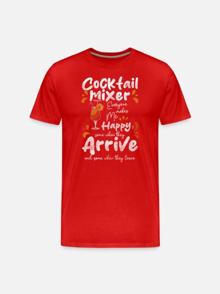 Blender Alcohol Drink - Men's Premium Organic T-Shirt - red