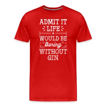 trinker getränk longdrink - Männer Premium Bio T-Shirt - Rot - Vorne - Damien (186cm)