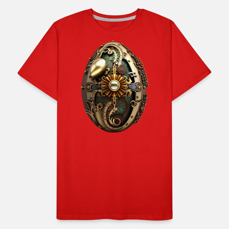 Steampunk Easter Egg Men's Premium Organic T-Shirt