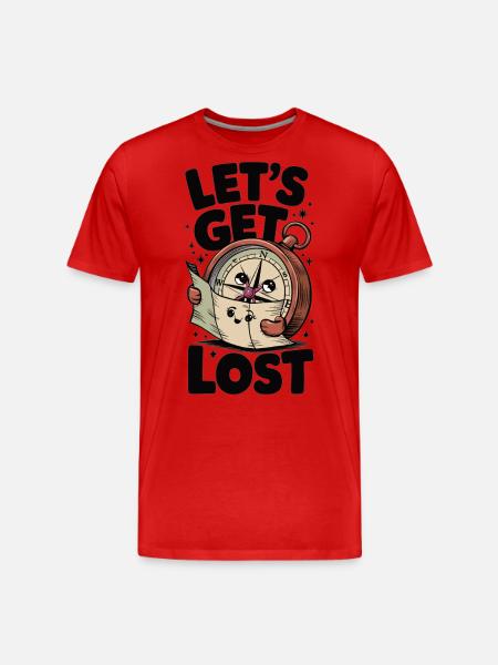 Se perdre et découvrir - perdons-nous - T-shirt bio Premium Homme - rouge