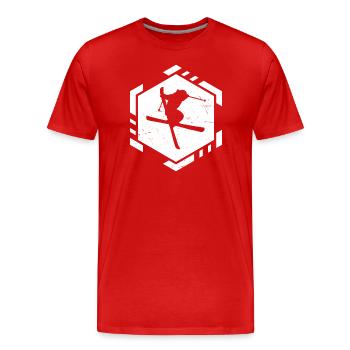 Ski Freestyle Freestyle Femme Sk - T-shirt bio Premium Homme - rouge - Devant - Damien (186cm)