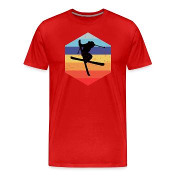 Slopestyle Femmes Freestyle Ski Freestyle - T-shirt bio Premium Homme - rouge - Devant - Damien (186cm)