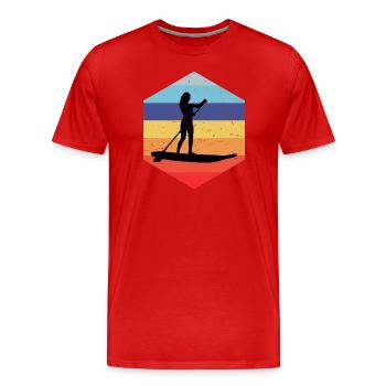 Stand up Paddle Stand up Paddleboard - T-shirt bio Premium Homme - rouge - Devant - Damien (186cm)