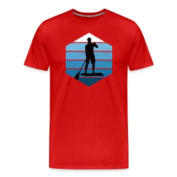 Sup Stand up Paddle Board Standup Paddleboard - T-shirt bio Premium Homme - rouge - Devant - Damien (186cm)