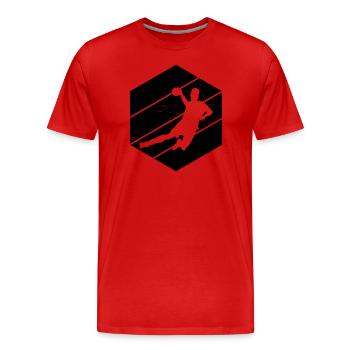 Handball Handball Femmes Handball Handball - T-shirt bio Premium Homme - rouge - Devant - Damien (186cm)