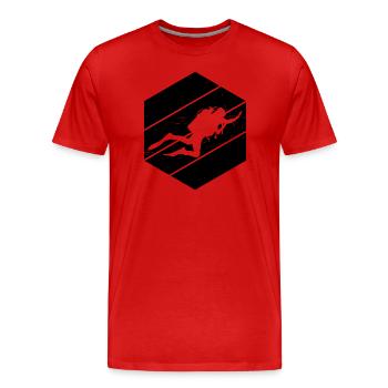 Plongeurs Scuba Diving Ladies - T-shirt bio Premium Homme - rouge - Devant - Damien (186cm)