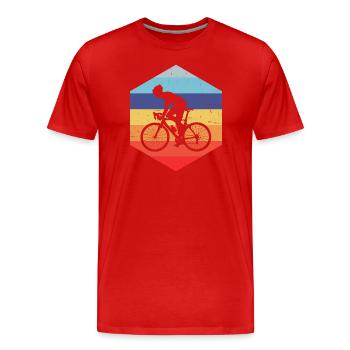 Women's Road Bike Road Cycling Road Bike Road Cycling - Men's Premium Organic T-Shirt - red - Front - Damien (186cm)