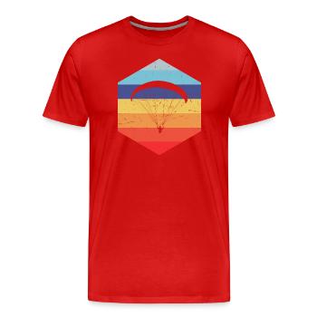 Parapente Parapente Parapente - T-shirt bio Premium Homme - rouge - Devant - Damien (186cm)