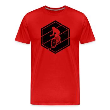 Road Bike Rennradfahren Rennrad Roadbike Damen - Männer Premium Bio T-Shirt - Rot - Vorne - Damien (186cm)