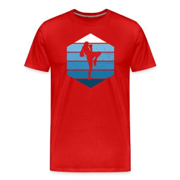 Boxe Thaï Hommes Thaï Boxeur Thaï Boxe Thaï Thaï - T-shirt bio Premium Homme - rouge - Devant - Damien (186cm)