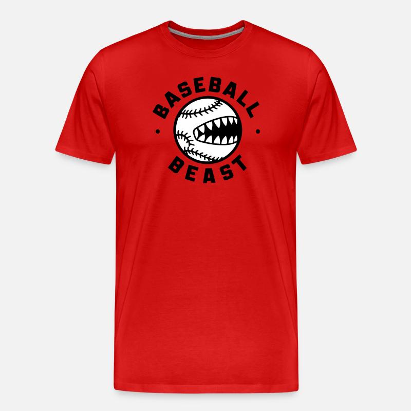 Baseball-Biest - Männer Premium Bio T-Shirt - Rot