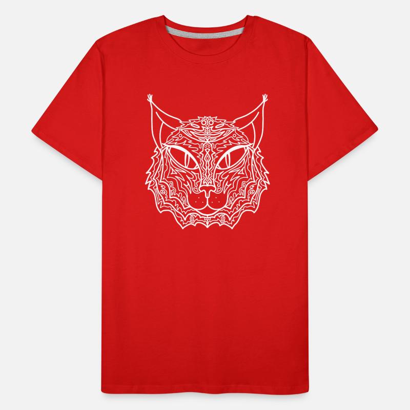 Chat Mandala T-shirt bio Premium Homme