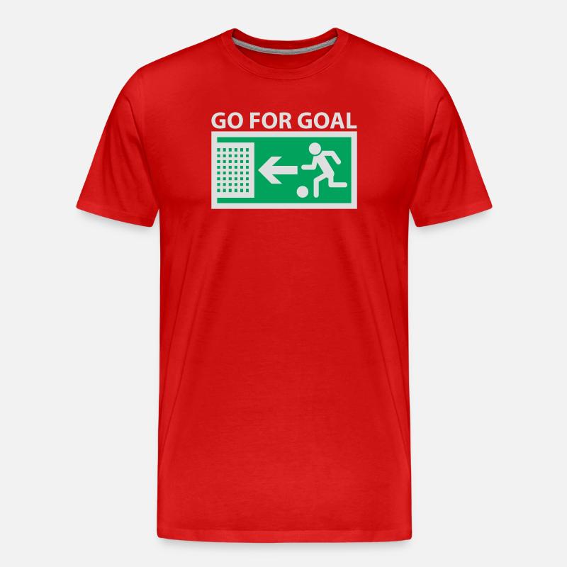 Go for Goal - Männer Premium Bio T-Shirt - Rot