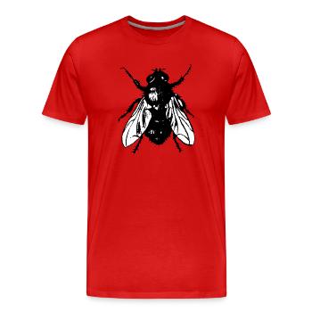 Fliege - Männer Premium Bio T-Shirt - Rot - Vorne - Damien (186cm)