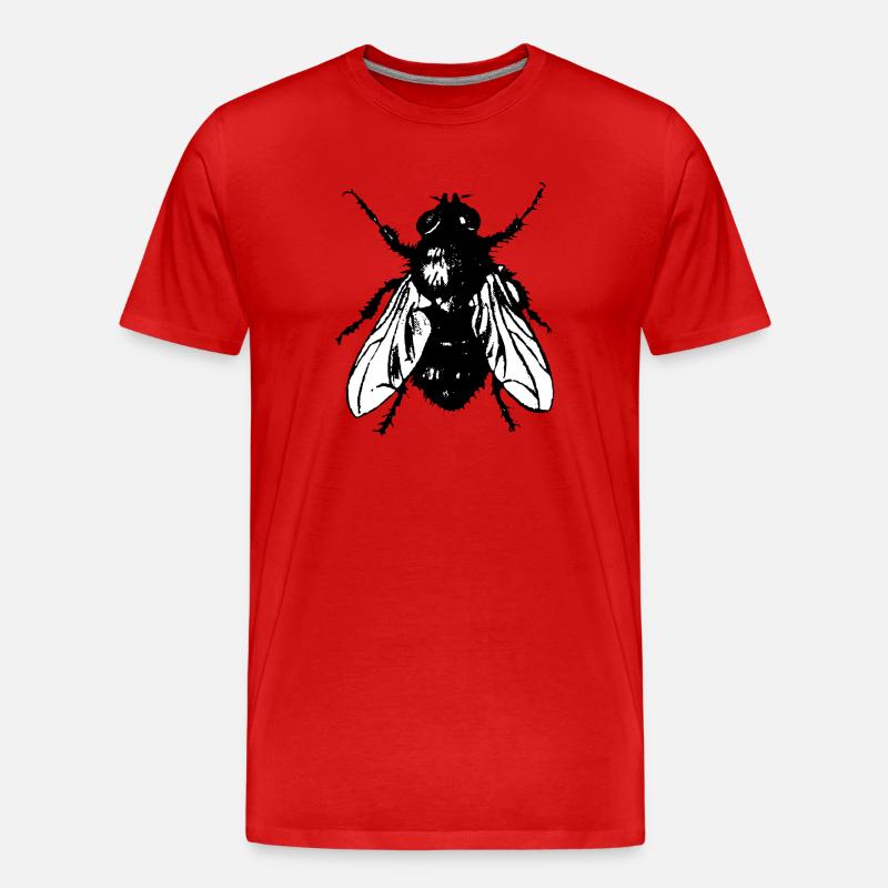 Fliege - Männer Premium Bio T-Shirt - Rot
