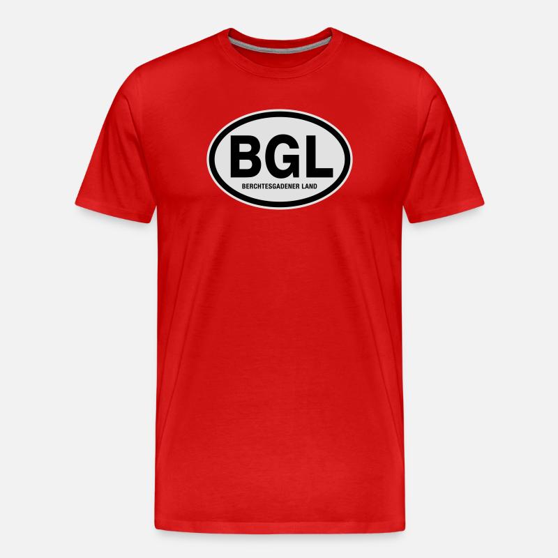BGL Berchtesgadener Land - Männer Premium Bio T-Shirt - Rot