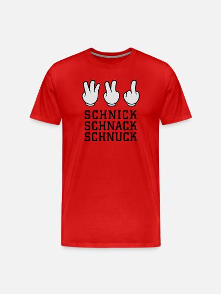 schnick schnack schnuck - Männer Premium Bio T-Shirt - Rot