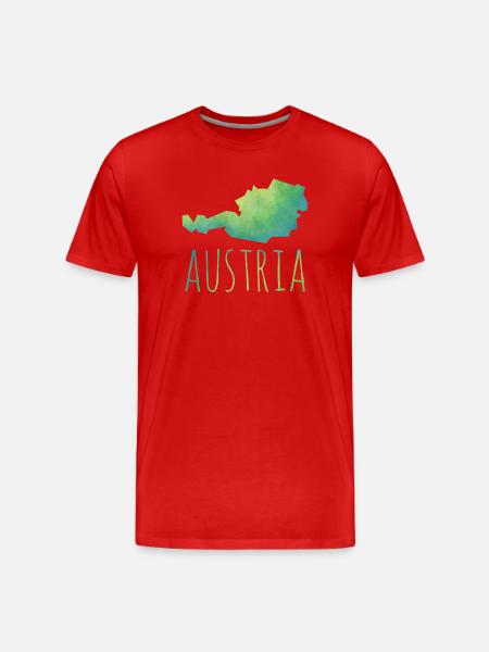 austria - Men's Premium Organic T-Shirt - red