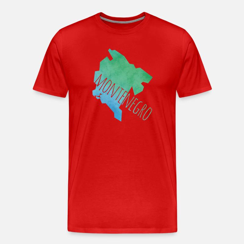 montenegro - Männer Premium Bio T-Shirt - Rot
