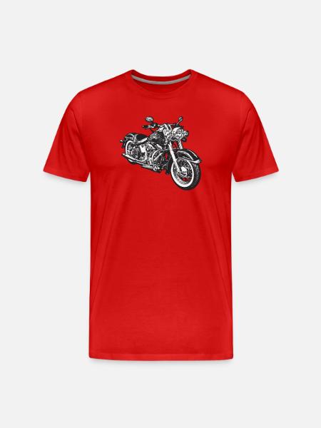 chopper hog bike motorrad - Men's Premium Organic T-Shirt - red