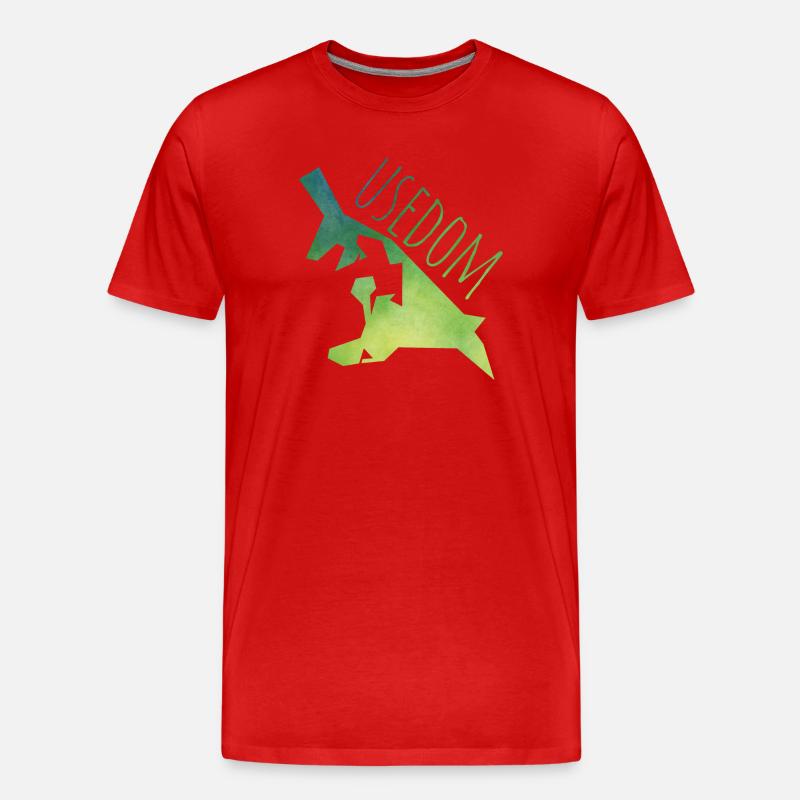 usedom - Männer Premium Bio T-Shirt - Rot