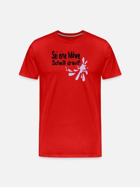 Möwen Scheiß drauf--3 - Männer Premium Bio T-Shirt - Rot