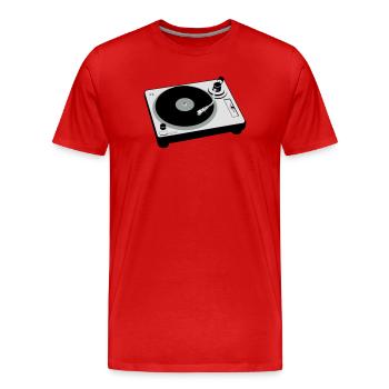 Turntable - Männer Premium Bio T-Shirt - Rot - Vorne - Damien (186cm)