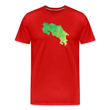costa Rica - Männer Premium Bio T-Shirt - Rot - Vorne - Damien (186cm)