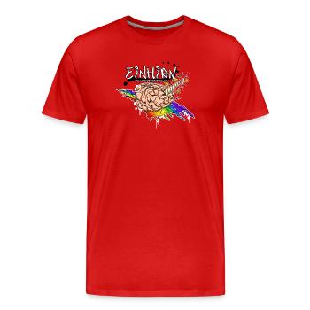 Einhirn - T-shirt bio Premium Homme - rouge - Devant - Damien (186cm)