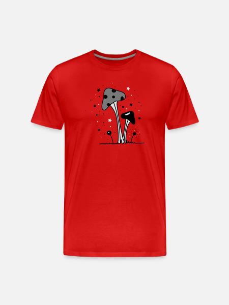 Magic mushrooms - Men's Premium Organic T-Shirt - red