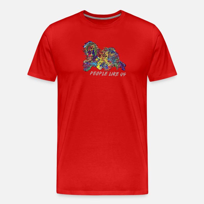 rainbow Tibetan - Männer Premium Bio T-Shirt - Rot