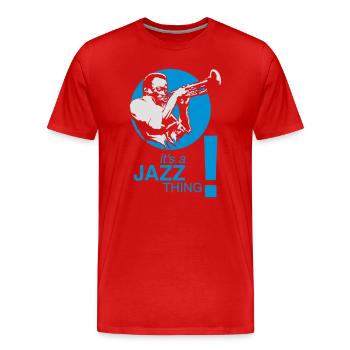 Jazz thing flex - Männer Premium Bio T-Shirt - Rot - Vorne - Damien (186cm)