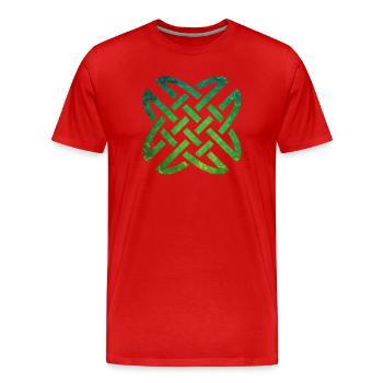 Celtic Knot - Men's Premium Organic T-Shirt - red - Front - Damien (186cm)