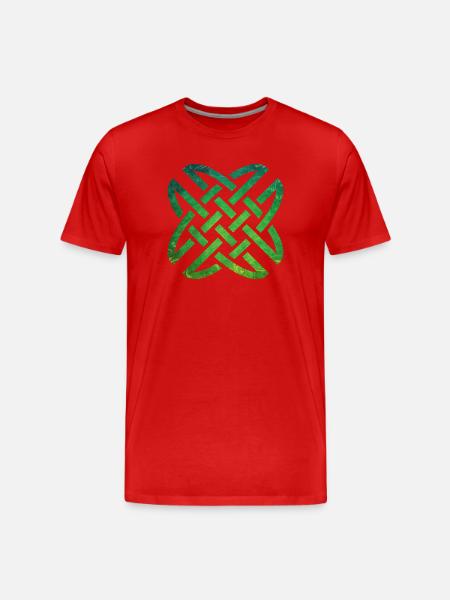 Celtic Knot - Men's Premium Organic T-Shirt - red