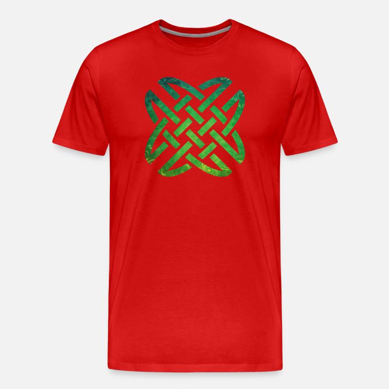 Celtic Knot - Männer Premium Bio T-Shirt - Rot