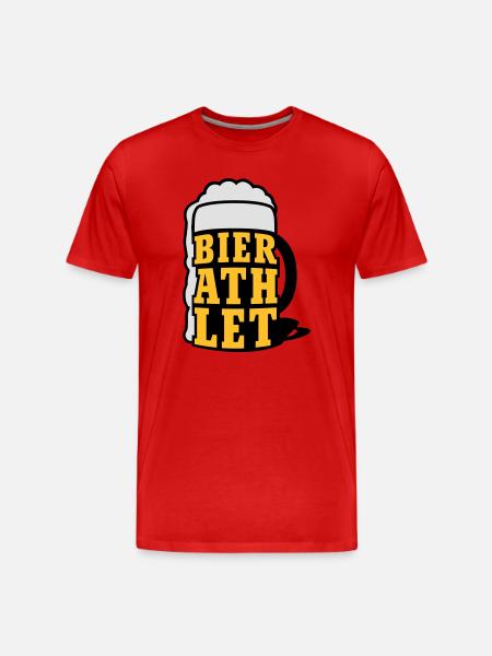 Bierathlet | Beer | Bier - Men's Premium Organic T-Shirt - red