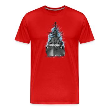 Ship - T-shirt bio Premium Homme - rouge - Devant - Damien (186cm)