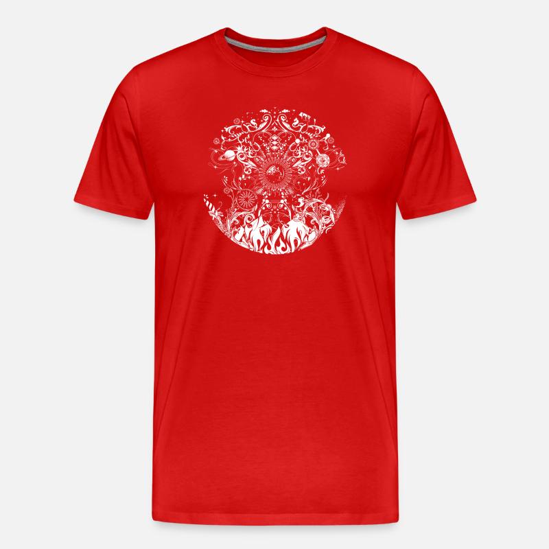 Die vier Elemente - Männer Premium Bio T-Shirt - Rot